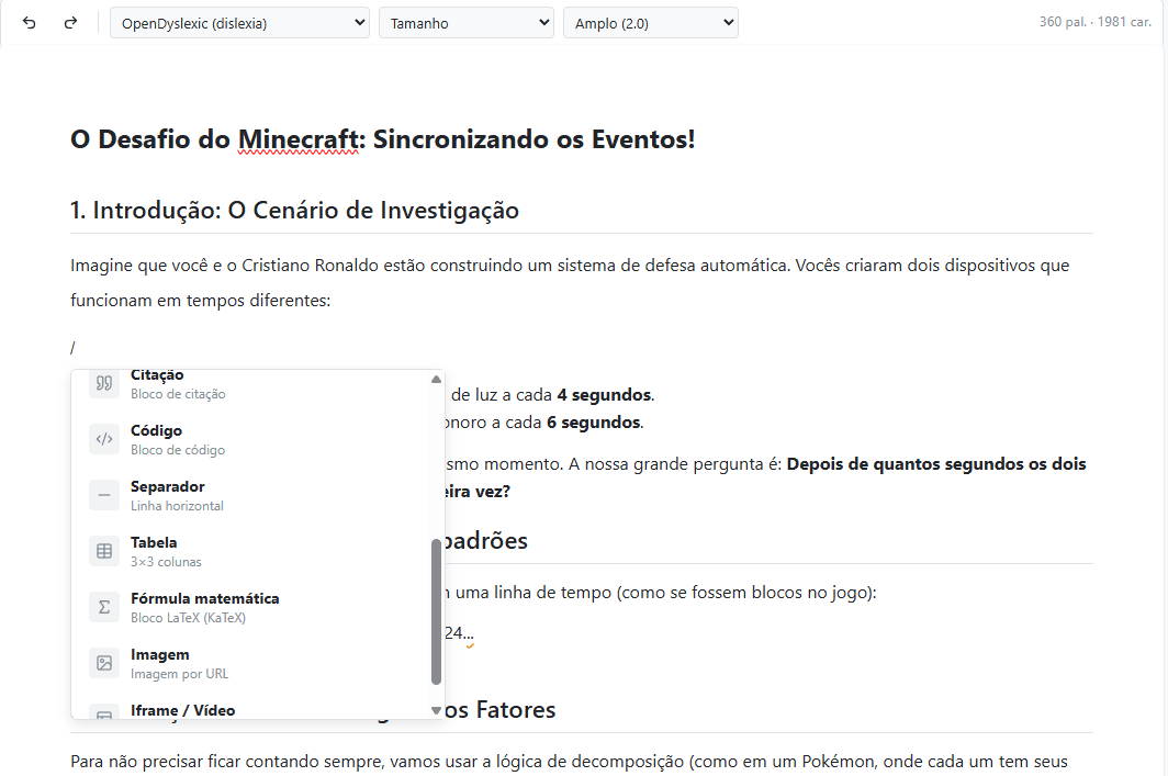 Editor de Textos Rico e Integrado
